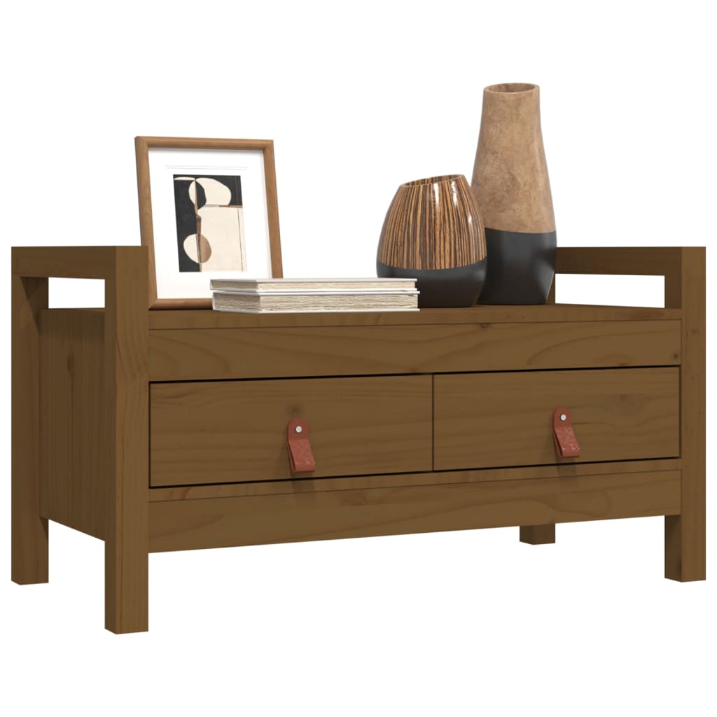 Flurbank Honigbraun 80x40x43 cm Massivholz Kiefer - Pazzar.ch