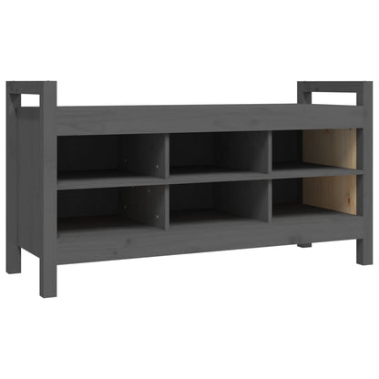 Flurbank Grau 110x40x60 cm Massivholz Kiefer - Pazzar.ch