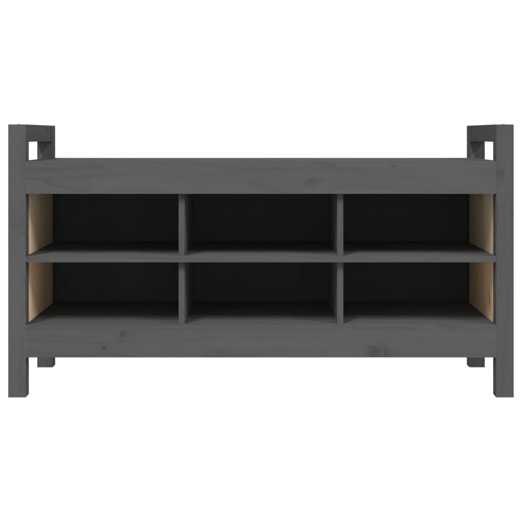 Flurbank Grau 110x40x60 cm Massivholz Kiefer - Pazzar.ch