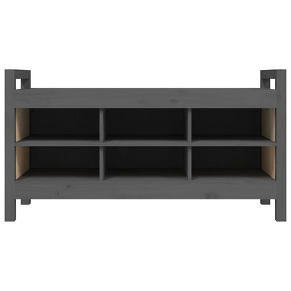 Flurbank Grau 110x40x60 cm Massivholz Kiefer - Pazzar.ch