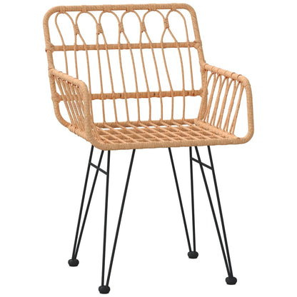 Gartenstühle 2 Stk. mit Armlehnen 56x64x80 cm PE-Rattan - Pazzar.ch