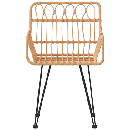 Gartenstühle 2 Stk. mit Armlehnen 56x64x80 cm PE-Rattan - Pazzar.ch