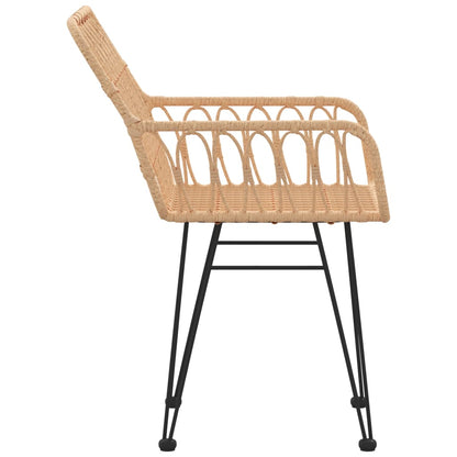 Gartenstühle 2 Stk. mit Armlehnen 56x64x80 cm PE-Rattan - Pazzar.ch