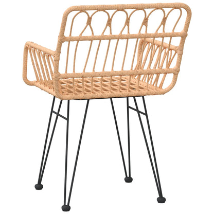 Gartenstühle 2 Stk. mit Armlehnen 56x64x80 cm PE-Rattan - Pazzar.ch
