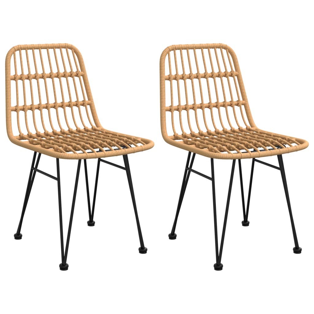 Gartenstühle 2 Stk. 48x62x84 cm PE-Rattan - Pazzar.ch
