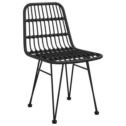 Gartenstühle 2 Stk. Schwarz 48x62x84 cm PE-Rattan - Pazzar.ch