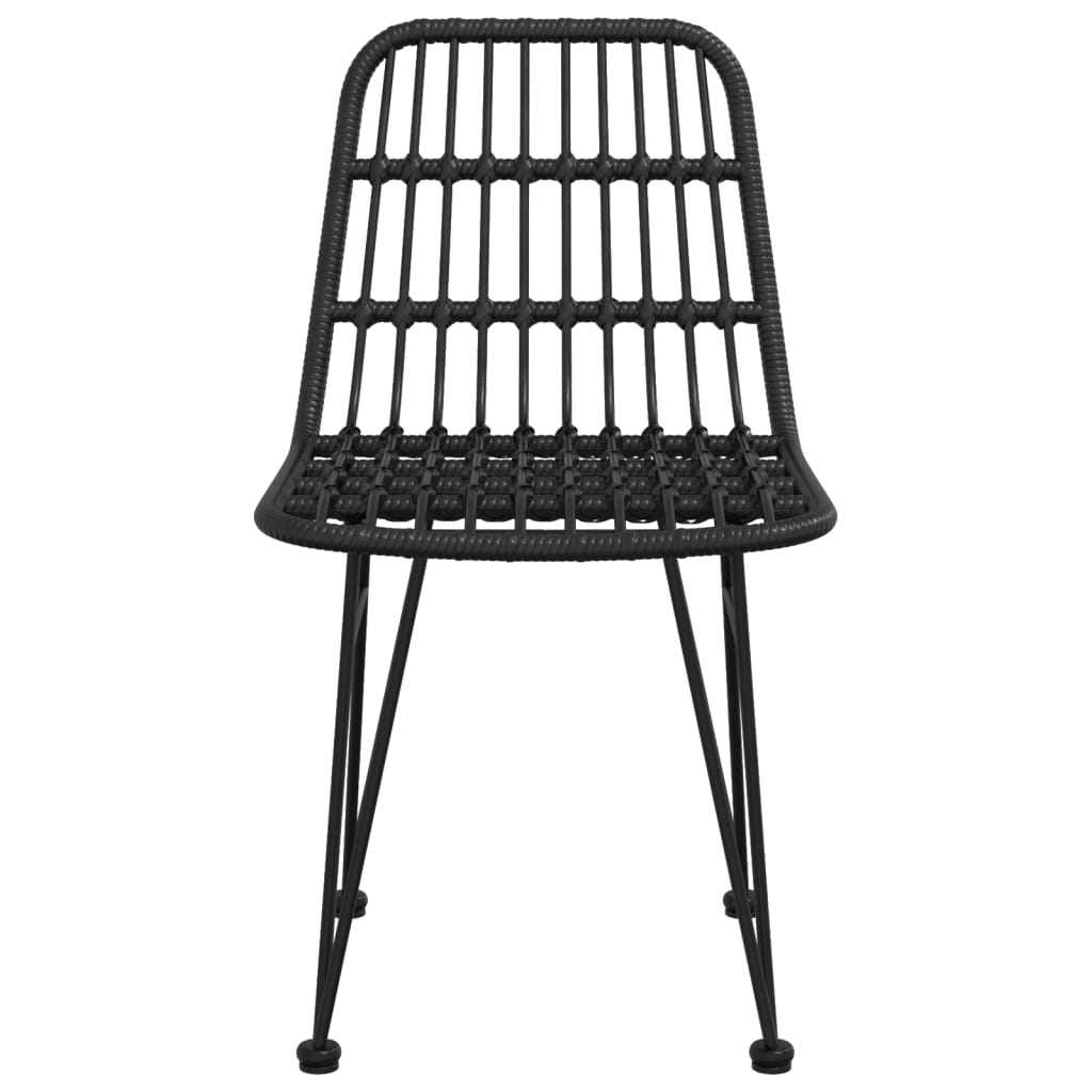 Gartenstühle 2 Stk. Schwarz 48x62x84 cm PE-Rattan - Pazzar.ch