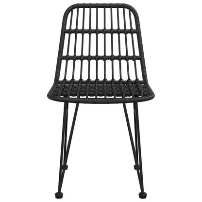 Gartenstühle 2 Stk. Schwarz 48x62x84 cm PE-Rattan - Pazzar.ch