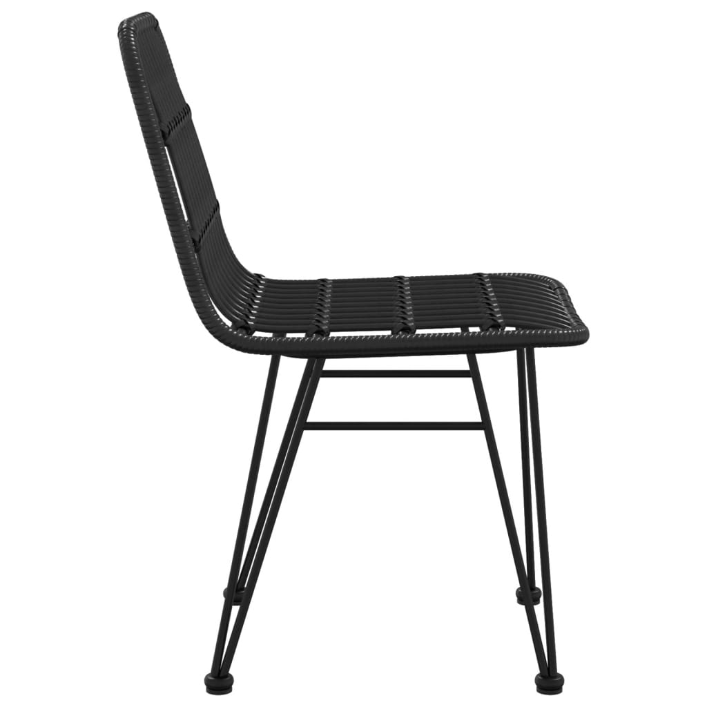 Gartenstühle 2 Stk. Schwarz 48x62x84 cm PE-Rattan - Pazzar.ch