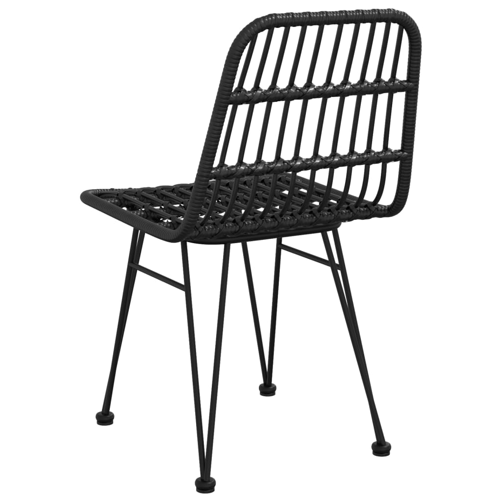Gartenstühle 2 Stk. Schwarz 48x62x84 cm PE-Rattan - Pazzar.ch