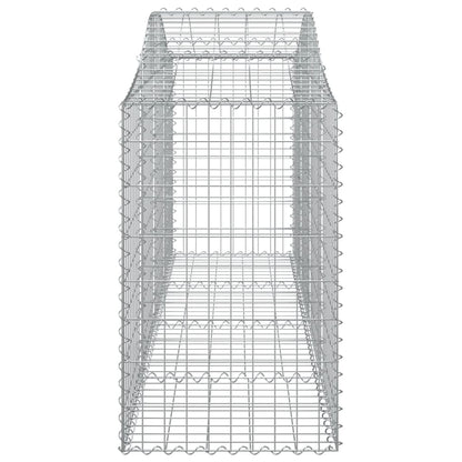 Gabionen mit Hochbogen 4 Stk. 200x50x80/100 cm Verzinktes Eisen - Pazzar.ch
