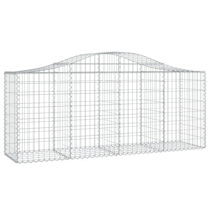 Gabionen mit Hochbogen 10 Stk. 200x50x80/100cm Verzinktes Eisen - Pazzar.ch