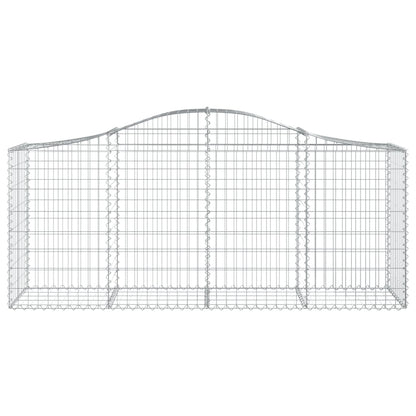 Gabionen mit Hochbogen 10 Stk. 200x50x80/100cm Verzinktes Eisen - Pazzar.ch