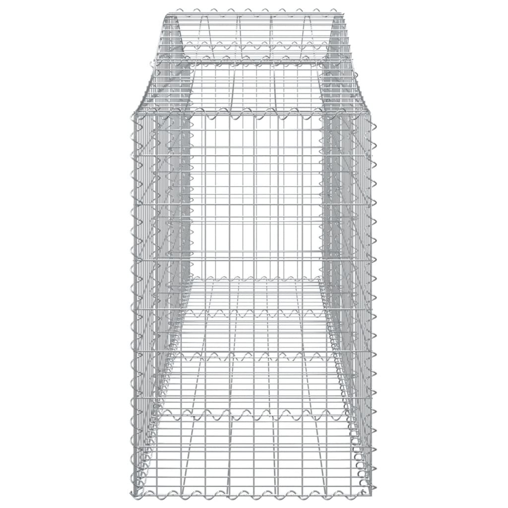 Gabionen mit Hochbogen 10 Stk. 200x50x80/100cm Verzinktes Eisen - Pazzar.ch