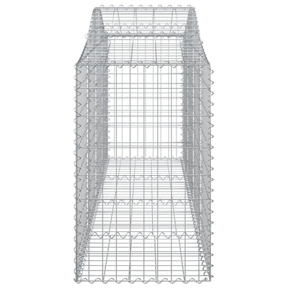 Gabionen mit Hochbogen 10 Stk. 200x50x80/100cm Verzinktes Eisen - Pazzar.ch