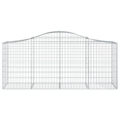 Gabionen mit Hochbogen 11 Stk. 200x50x80/100cm Verzinktes Eisen - Pazzar.ch