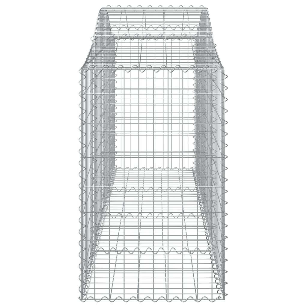 Gabionen mit Hochbogen 13 Stk. 200x50x80/100cm Verzinktes Eisen - Pazzar.ch
