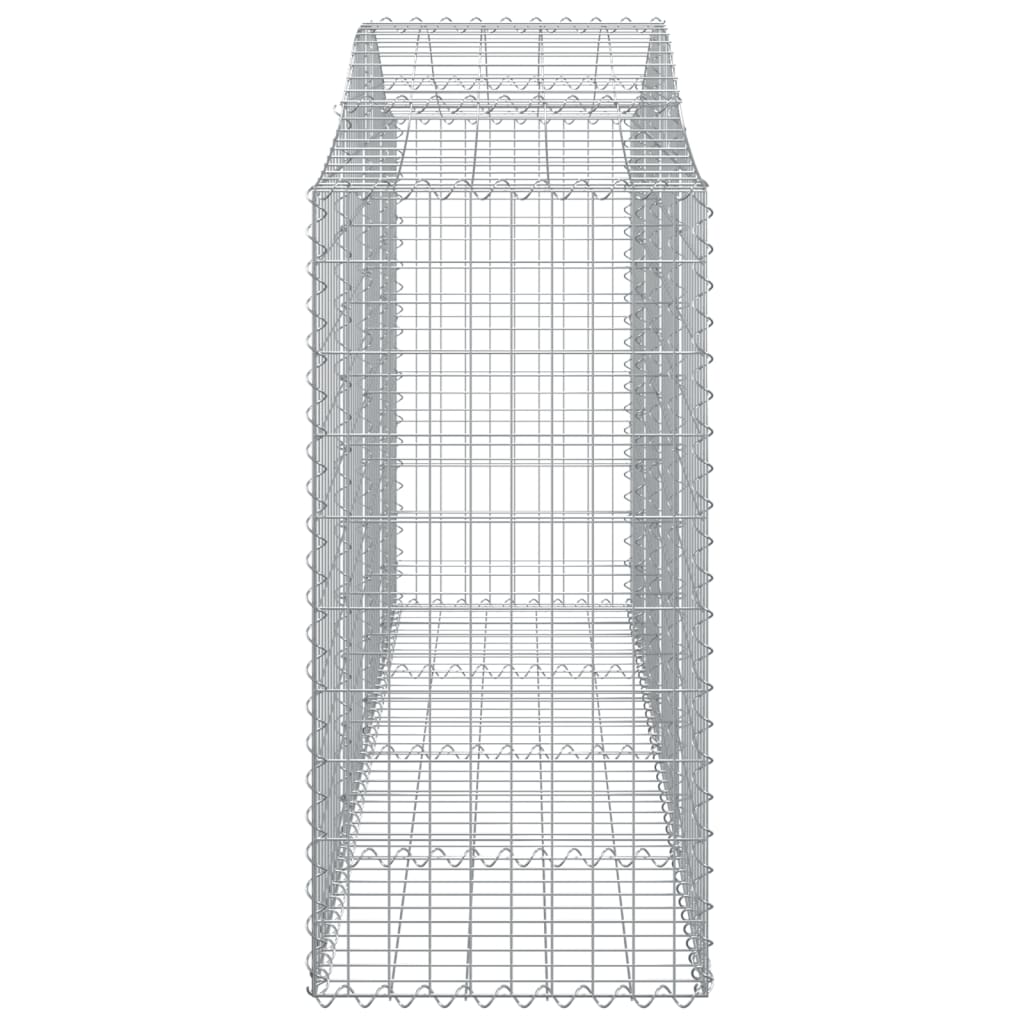 Gabionen mit Hochbogen 6 Stk. 200x50x120/140cm Verzinktes Eisen - Pazzar.ch