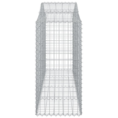 Gabionen mit Hochbogen 6 Stk. 200x50x120/140cm Verzinktes Eisen - Pazzar.ch