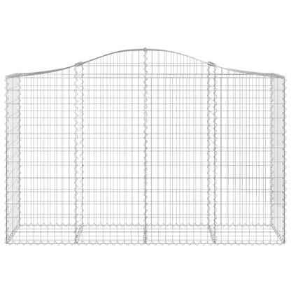 Gabionen mit Hochbogen 7 Stk. 200x50x120/140cm Verzinktes Eisen - Pazzar.ch