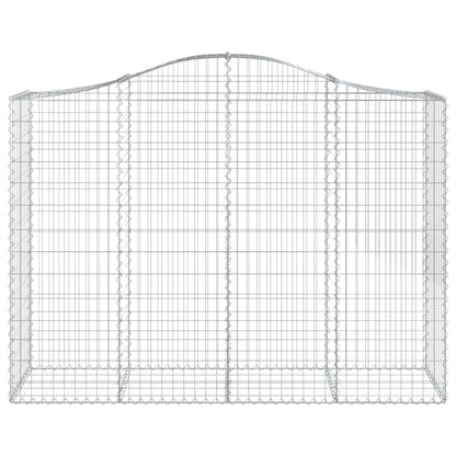 Gabionen mit Hochbogen 3 Stk. 200x50x140/160cm Verzinktes Eisen - Pazzar.ch