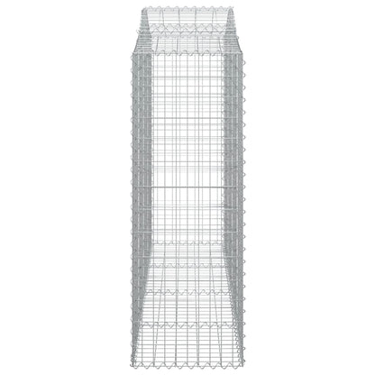 Gabionen mit Hochbogen 3 Stk. 200x50x140/160cm Verzinktes Eisen - Pazzar.ch