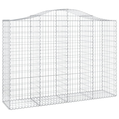 Gabionen mit Hochbogen 5 Stk. 200x50x140/160cm Verzinktes Eisen - Pazzar.ch