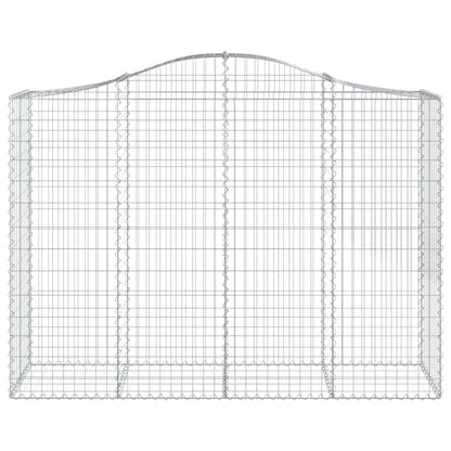 Gabionen mit Hochbogen 5 Stk. 200x50x140/160cm Verzinktes Eisen - Pazzar.ch