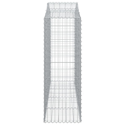 Gabionen mit Hochbogen 5 Stk. 200x50x140/160cm Verzinktes Eisen - Pazzar.ch