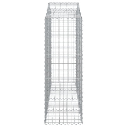 Gabionen mit Hochbogen 7 Stk. 200x50x140/160cm Verzinktes Eisen - Pazzar.ch