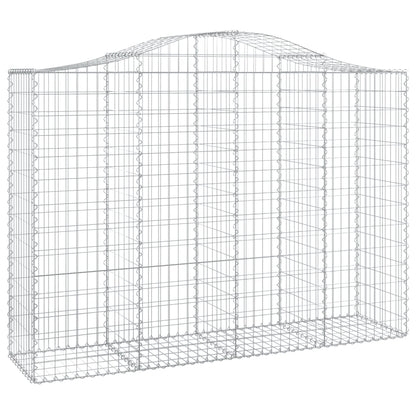 Gabionen mit Hochbogen 8 Stk. 200x50x140/160cm Verzinktes Eisen - Pazzar.ch