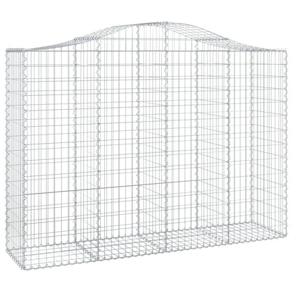 Gabionen mit Hochbogen 9 Stk. 200x50x140/160cm Verzinktes Eisen - Pazzar.ch