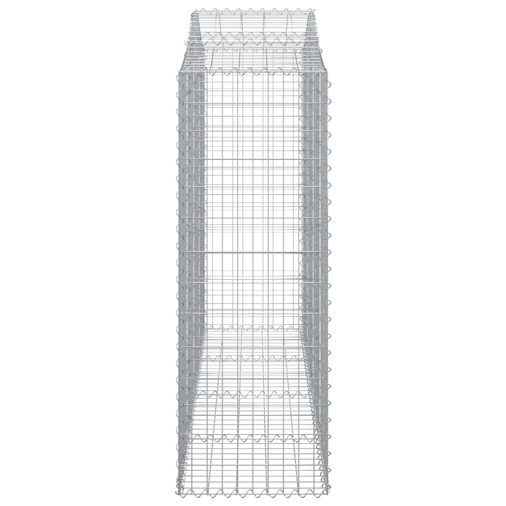 Gabionen mit Hochbogen 9 Stk. 200x50x140/160cm Verzinktes Eisen - Pazzar.ch
