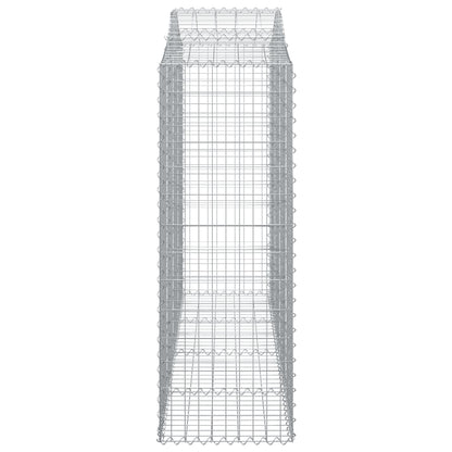 Gabionen mit Hochbogen 9 Stk. 200x50x140/160cm Verzinktes Eisen - Pazzar.ch