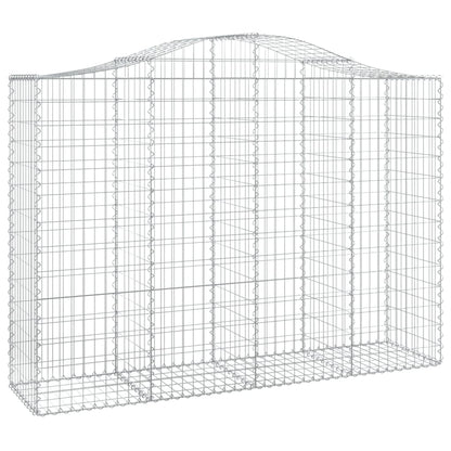 Gabionen mit Hochbogen 10Stk. 200x50x140/160cm Verzinktes Eisen - Pazzar.ch