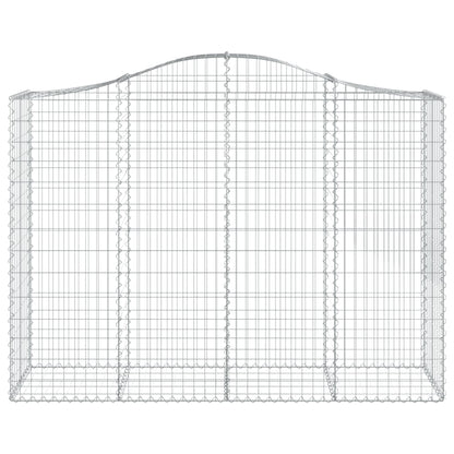 Gabionen mit Hochbogen 10Stk. 200x50x140/160cm Verzinktes Eisen - Pazzar.ch