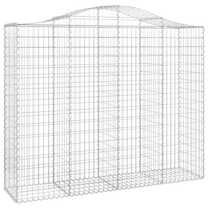 Gabionen mit Hochbogen 2 Stk. 200x50x160/180cm Verzinktes Eisen - Pazzar.ch