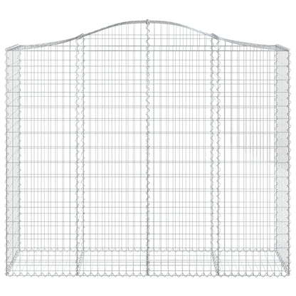Gabionen mit Hochbogen 2 Stk. 200x50x160/180cm Verzinktes Eisen - Pazzar.ch