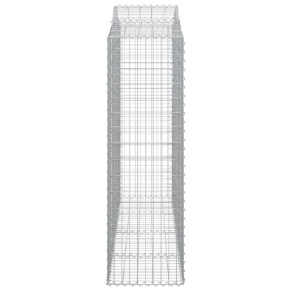 Gabionen mit Hochbogen 2 Stk. 200x50x160/180cm Verzinktes Eisen - Pazzar.ch