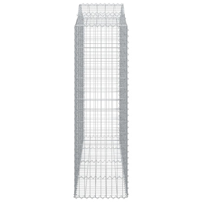 Gabionen mit Hochbogen 3 Stk. 200x50x160/180cm Verzinktes Eisen - Pazzar.ch