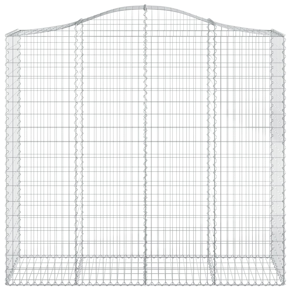 Gabionen mit Hochbogen 2 Stk. 200x50x180/200cm Verzinktes Eisen - Pazzar.ch
