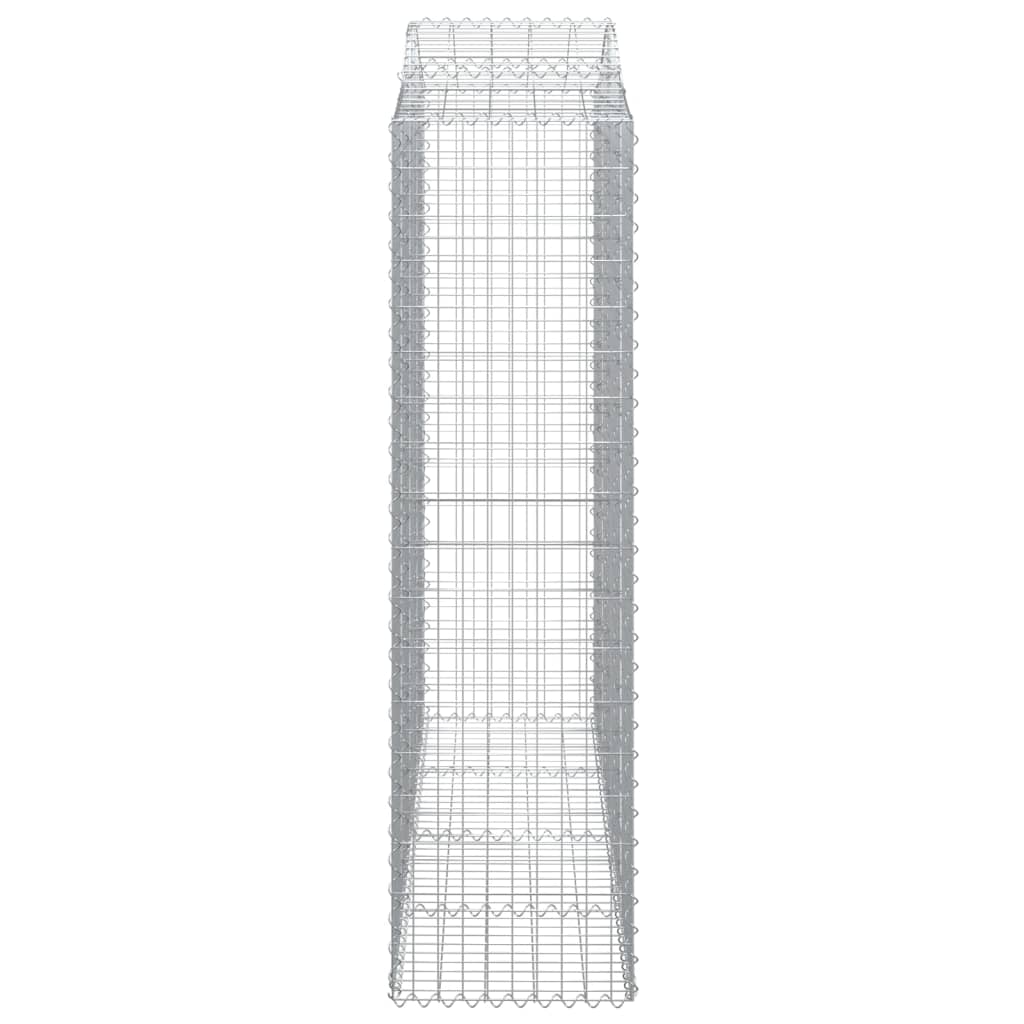 Gabionen mit Hochbogen 2 Stk. 200x50x180/200cm Verzinktes Eisen - Pazzar.ch