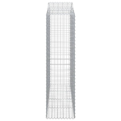 Gabionen mit Hochbogen 2 Stk. 200x50x180/200cm Verzinktes Eisen - Pazzar.ch