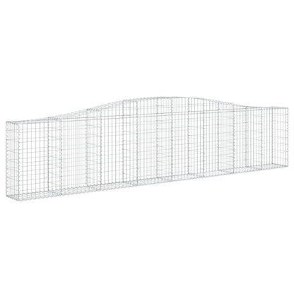 Gabionen mit Hochbogen 2 Stk. 400x30x80/100cm Verzinktes Eisen - Pazzar.ch