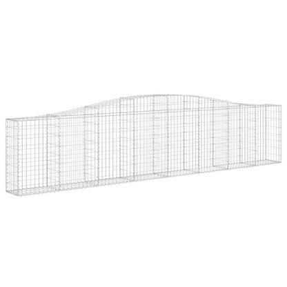 Gabionen mit Hochbogen 5 Stk. 400x30x80/100cm Verzinktes Eisen - Pazzar.ch
