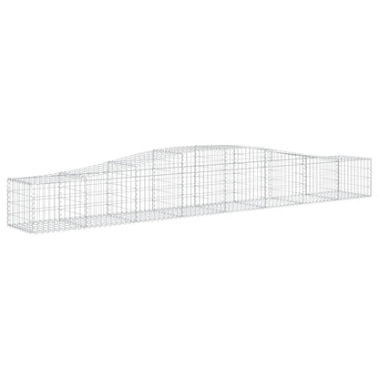 Gabionen mit Hochbogen 6 Stk. 400x50x40/60cm Verzinktes Eisen - Pazzar.ch