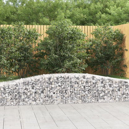Gabionen mit Hochbogen 6 Stk. 400x50x40/60cm Verzinktes Eisen - Pazzar.ch