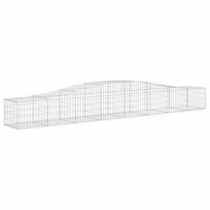 Gabionen mit Hochbogen 7 Stk. 400x50x40/60cm Verzinktes Eisen - Pazzar.ch