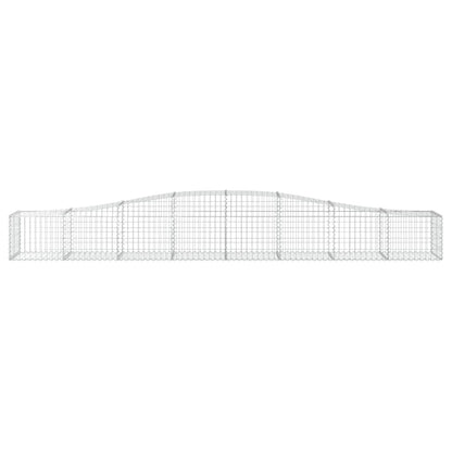 Gabionen mit Hochbogen 7 Stk. 400x50x40/60cm Verzinktes Eisen - Pazzar.ch