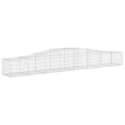 Gabionen mit Hochbogen 8 Stk. 400x50x40/60cm Verzinktes Eisen - Pazzar.ch